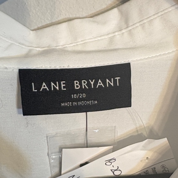 Lane Bryant White Cotton Button-Up Tunic - Picture 8 of 11